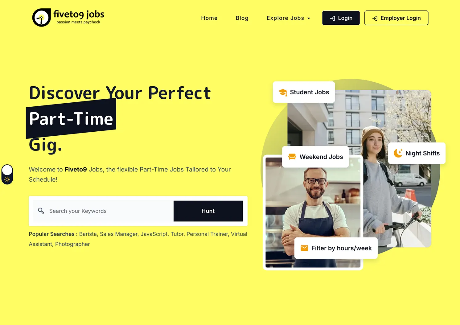 Fiveto9Jobs interface